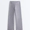 Pantalon droit à taille haute Comfortlux à rayures Pantalon droit à taille haute Comfortlux à rayures
