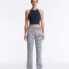 Pantalon droit à taille haute Comfortlux à rayures Pantalon droit à taille haute Comfortlux à rayures