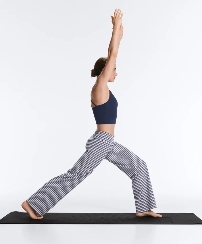 Pantalon droit à taille haute Comfortlux à rayures Pantalon droit à taille haute Comfortlux à rayures