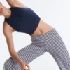 Pantalon droit à taille haute Comfortlux à rayures Pantalon droit à taille haute Comfortlux à rayures