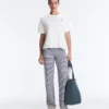 Pantalon droit à taille haute Comfortlux à rayures Pantalon droit à taille haute Comfortlux à rayures