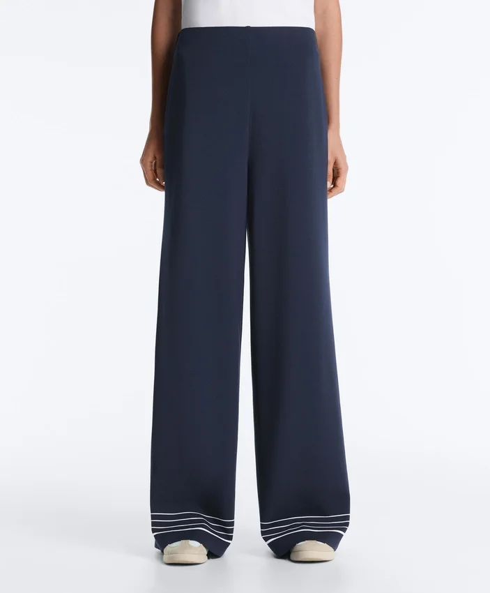 Pantalon en modal Soft Touch avec rayures marinières Pantalon en modal Soft Touch avec rayures marinières