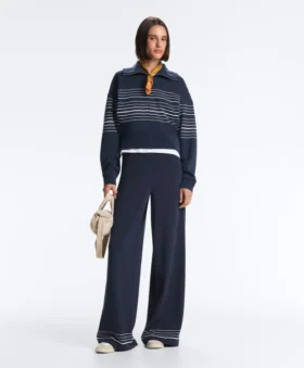 Pantalon en modal Soft Touch avec rayures marinières