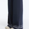 Pantalon en modal Soft Touch avec rayures marinières Pantalon en modal Soft Touch avec rayures marinières