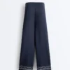 Pantalon en modal Soft Touch avec rayures marinières Pantalon en modal Soft Touch avec rayures marinières