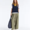 Pantalon fuselé à plis 100 % coton Pantalon fuselé à plis 100 % coton