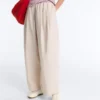 Pantalon fuselé à plis 100 % coton Pantalon fuselé à plis 100 % coton