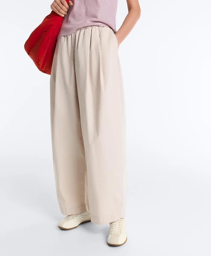 Pantalon fuselé à plis 100 % coton Pantalon fuselé à plis 100 % coton