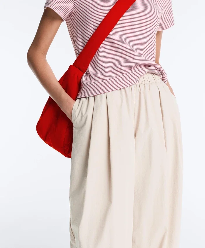 Pantalon fuselé à plis 100 % coton Pantalon fuselé à plis 100 % coton