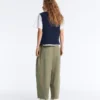 Pantalon fuselé à plis 100 % coton Pantalon fuselé à plis 100 % coton