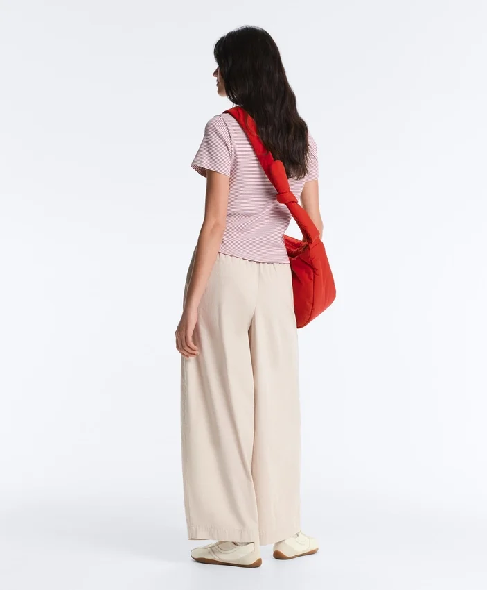 Pantalon fuselé à plis 100 % coton Pantalon fuselé à plis 100 % coton