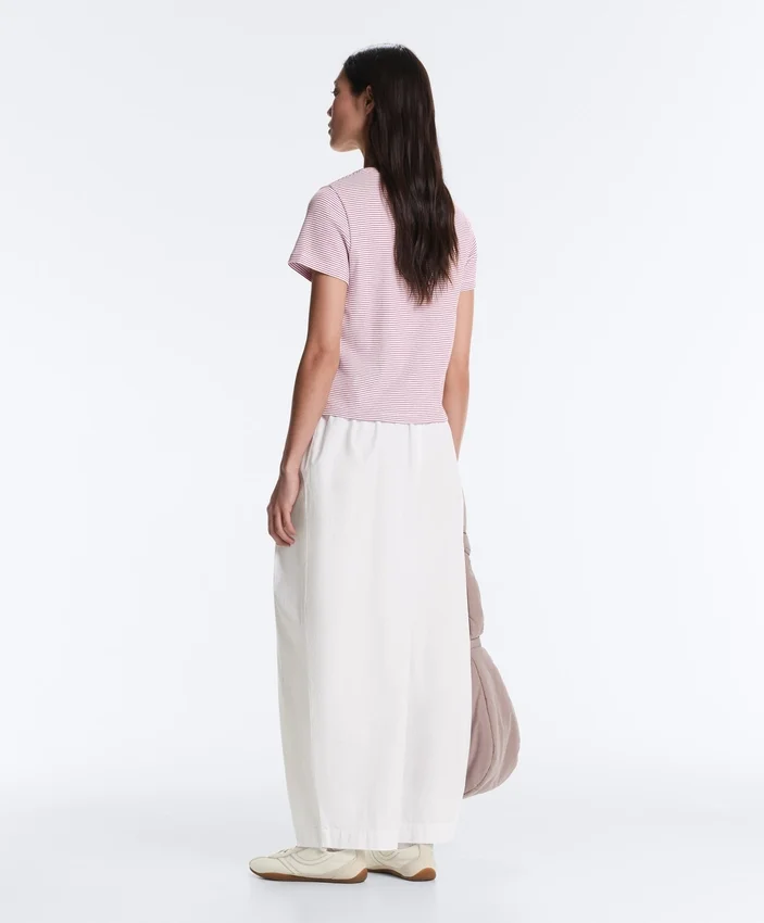 Pantalon fuselé à plis 100 % coton Pantalon fuselé à plis 100 % coton
