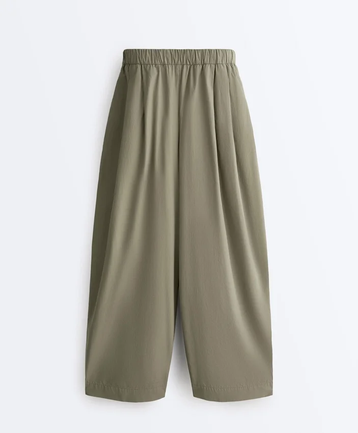 Pantalon fuselé à plis 100 % coton Pantalon fuselé à plis 100 % coton