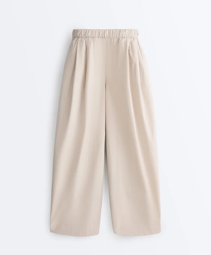 Pantalon fuselé à plis 100 % coton Pantalon fuselé à plis 100 % coton