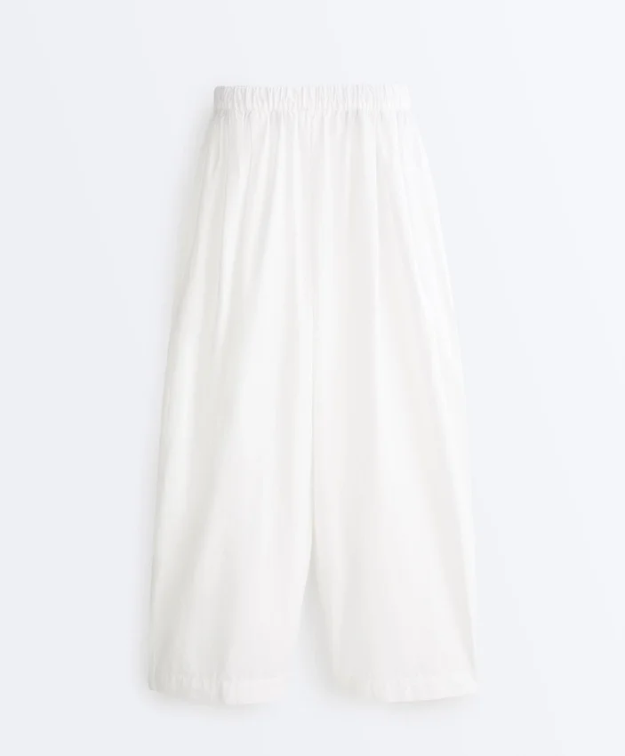 Pantalon fuselé à plis 100 % coton Pantalon fuselé à plis 100 % coton