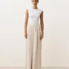 Pantalon à jambes larges 100 % lin Pantalon à jambes larges 100 % lin