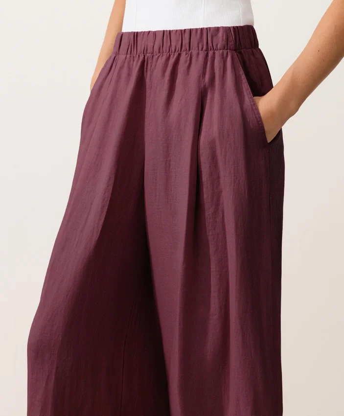 Pantalon à jambes larges 100 % lin Pantalon à jambes larges 100 % lin