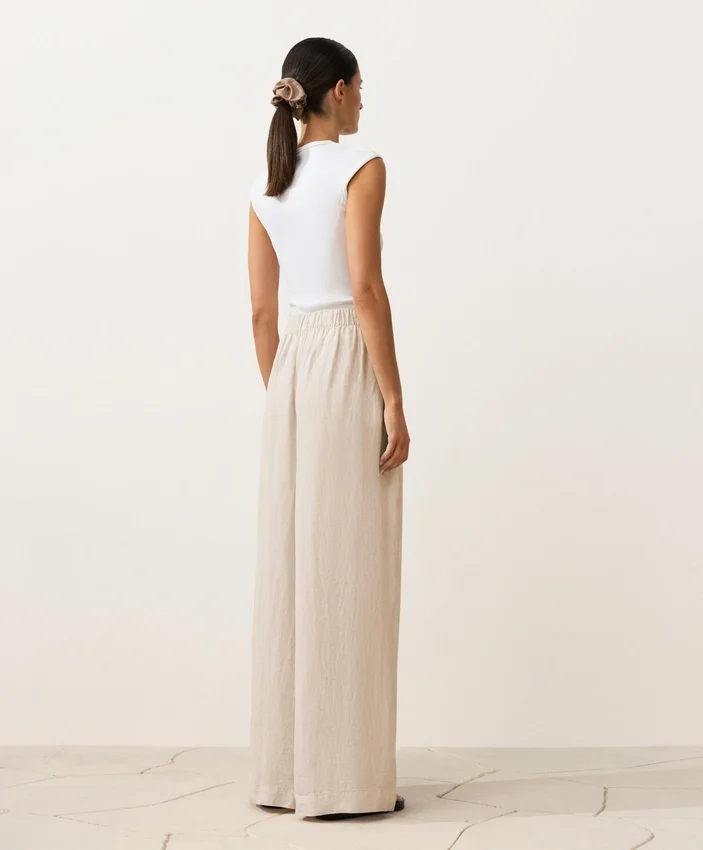 Pantalon à jambes larges 100 % lin Pantalon à jambes larges 100 % lin