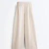 Pantalon à jambes larges 100 % lin Pantalon à jambes larges 100 % lin