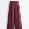Pantalon à jambes larges 100 % lin Pantalon à jambes larges 100 % lin