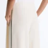 Pantalon à jambes larges en modal Soft Touch avec passepoil contrasté Pantalon à jambes larges en modal Soft Touch avec passepoil contrasté