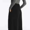 Pantalon à jambes larges en modal Soft Touch avec plis à la taille Pantalon à jambes larges en modal Soft Touch avec plis à la taille