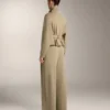 Pantalon à jambes larges en modal Soft Touch avec plis à la taille Pantalon à jambes larges en modal Soft Touch avec plis à la taille