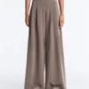 Pantalon à jambes larges en modal Soft Touch avec taille corset Pantalon à jambes larges en modal Soft Touch avec taille corset