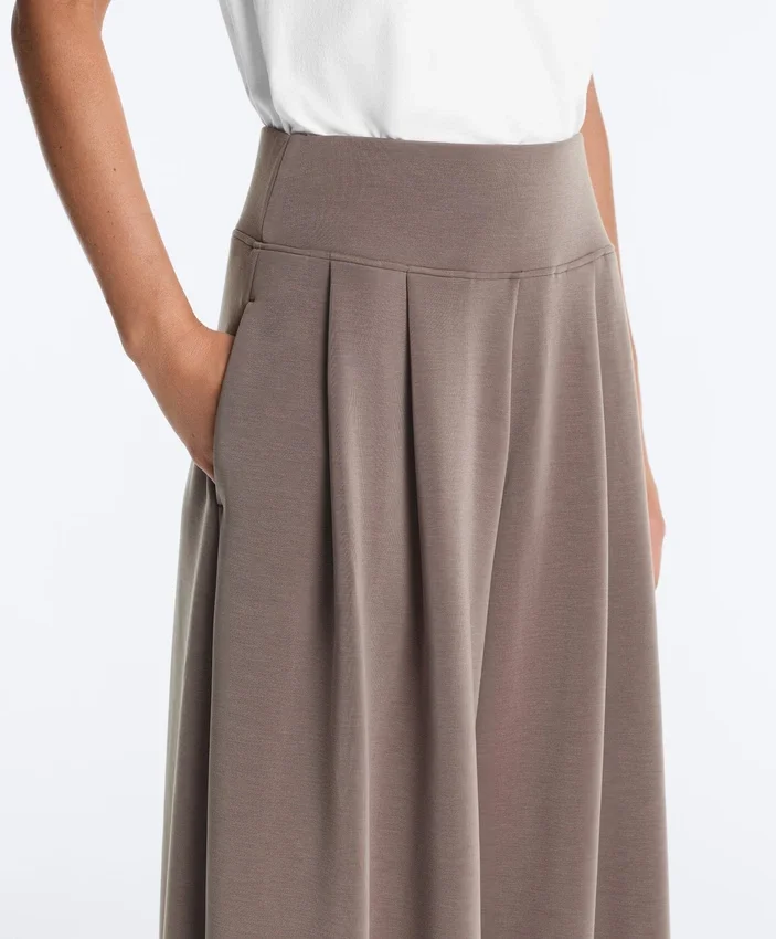 Pantalon à jambes larges en modal Soft Touch avec taille corset Pantalon à jambes larges en modal Soft Touch avec taille corset