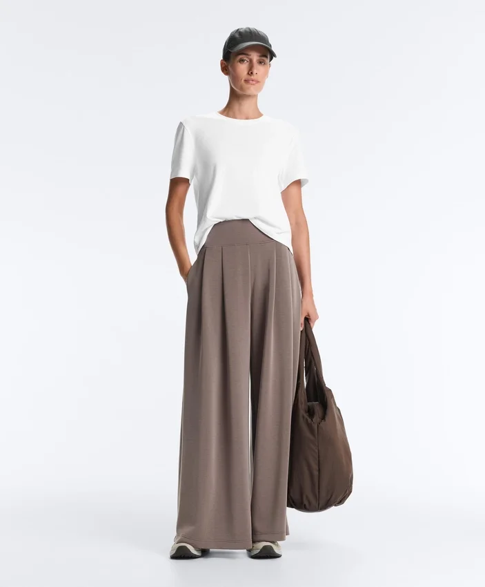 Pantalon à jambes larges en modal Soft Touch avec taille corset Pantalon à jambes larges en modal Soft Touch avec taille corset