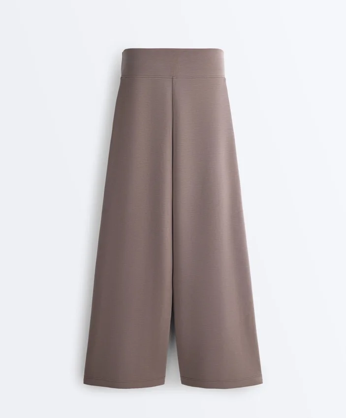 Pantalon à jambes larges en modal Soft Touch avec taille corset Pantalon à jambes larges en modal Soft Touch avec taille corset