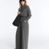 Pantalon à jambes larges en modal Soft Touch à fines rayures Pantalon à jambes larges en modal Soft Touch à fines rayures