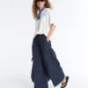 Pantalon à jambes larges en popeline 100 % coton Pantalon à jambes larges en popeline 100 % coton