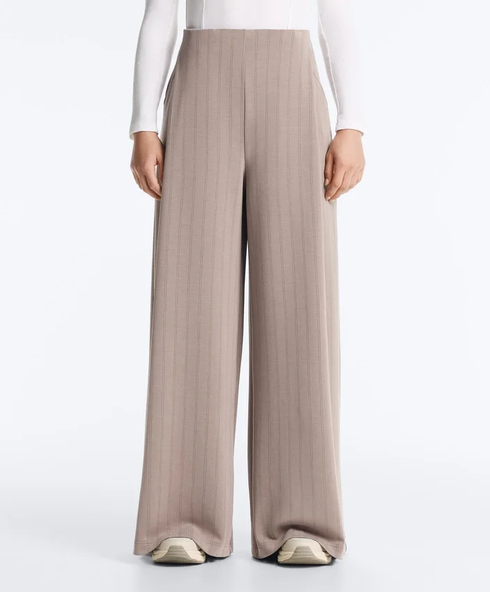 Pantalon à jambes larges rayé en modal Soft Touch Pantalon à jambes larges rayé en modal Soft Touch