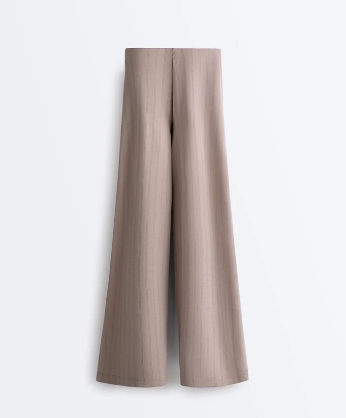 Pantalon à jambes larges rayé en modal Soft Touch Pantalon à jambes larges rayé en modal Soft Touch