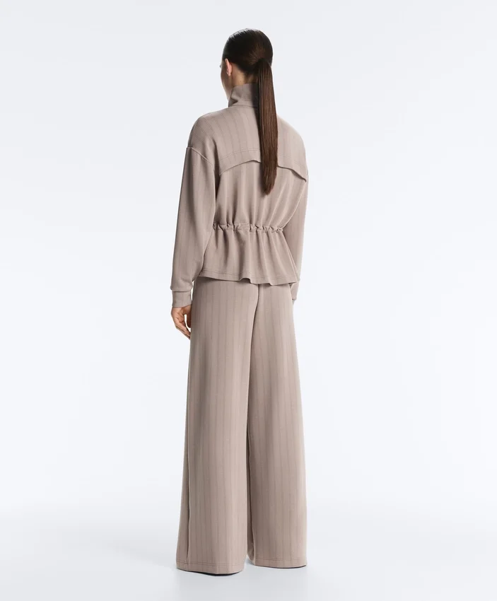 Pantalon à jambes larges rayé en modal Soft Touch Pantalon à jambes larges rayé en modal Soft Touch