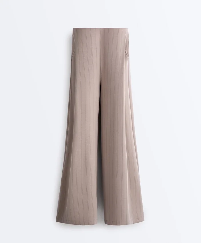 Pantalon à jambes larges rayé en modal Soft Touch Pantalon à jambes larges rayé en modal Soft Touch