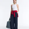 Pantalon à jambes larges Soft Touch, avec plis sur les côtés et en modal Pantalon à jambes larges Soft Touch, avec plis sur les côtés et en modal
