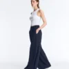 Pantalon à jambes larges Soft Touch, avec plis sur les côtés et en modal Pantalon à jambes larges Soft Touch, avec plis sur les côtés et en modal