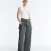 Pantalon à jambes larges Soft Touch, avec plis sur les côtés et en modal Pantalon à jambes larges Soft Touch, avec plis sur les côtés et en modal