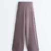 Pantalon à jambes larges Soft Touch, avec plis sur les côtés et en modal Pantalon à jambes larges Soft Touch, avec plis sur les côtés et en modal