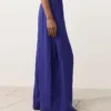Pantalon large 100 % lin avec plis latéraux Pantalon large 100 % lin avec plis latéraux