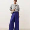 Pantalon large 100 % lin avec plis latéraux Pantalon large 100 % lin avec plis latéraux