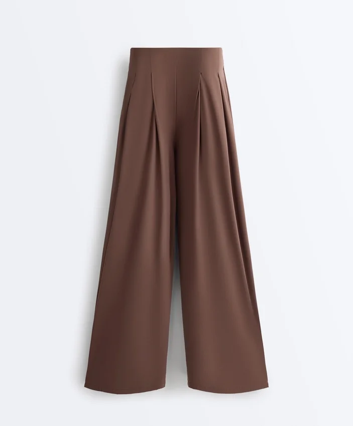 Pantalon large au toucher Light Touch avec pinces Pantalon large au toucher Light Touch avec pinces