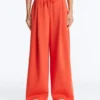 Pantalon large en coton piqué plissé Pantalon large en coton piqué plissé