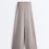 Pantalon large en modal Soft Touch avec détail corset Pantalon large en modal Soft Touch avec détail corset