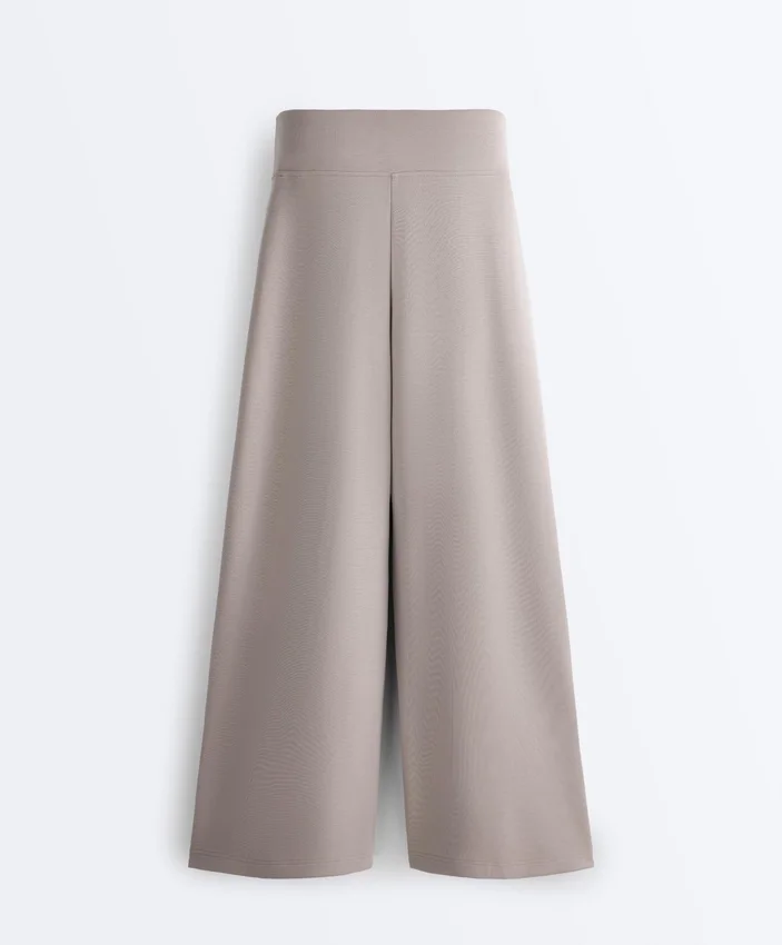 Pantalon large en modal Soft Touch avec détail corset Pantalon large en modal Soft Touch avec détail corset