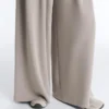 Pantalon large en modal Soft Touch avec détail corset Pantalon large en modal Soft Touch avec détail corset