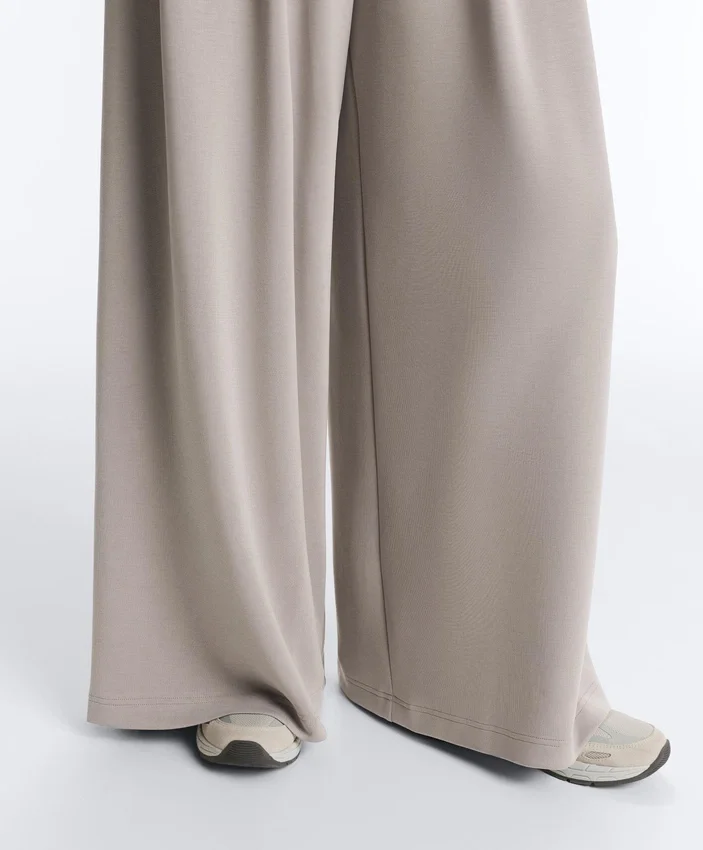Pantalon large en modal Soft Touch avec détail corset Pantalon large en modal Soft Touch avec détail corset