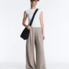 Pantalon large en modal Soft Touch avec détail corset Pantalon large en modal Soft Touch avec détail corset